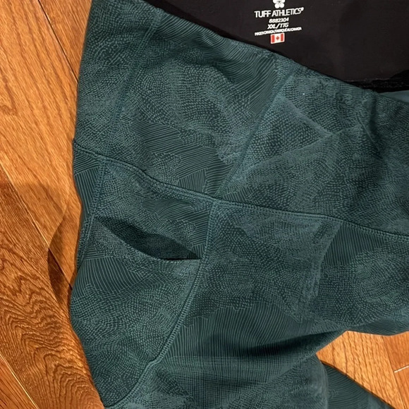 Tuff athletics forest green printed leggings Sz XXL - Picture 16 of 17